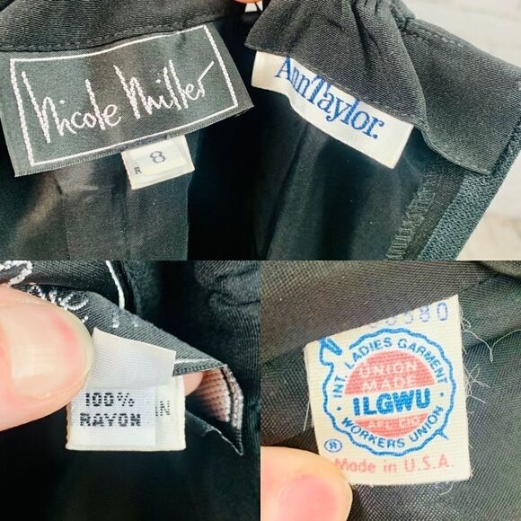 VTG 90s Nicole Miller/Anne Taylor Drop Waist Cocktail Dress - Picture 14 of 14